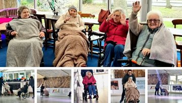 Care home residents enjoy fulfilling ice rink trip wish